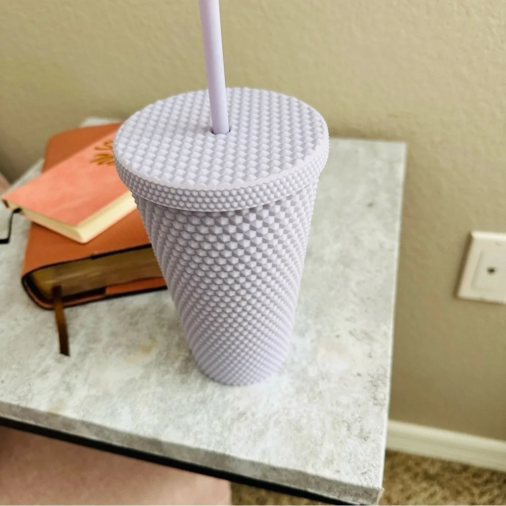 Starbucks 2021 Matte Lavender Purple Studded Cold Cup Tumbler 16oz Grande